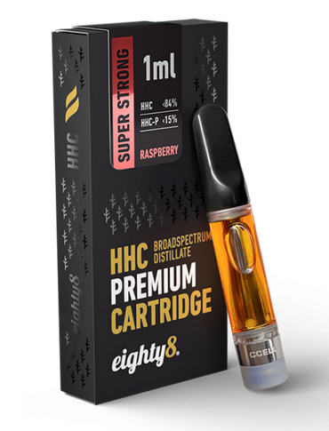 Recarga Vape THC-P HHC Super Strong Raspberry 1ML – Eighty8 - WeedZone