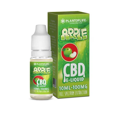 E-Líquido 10ml com 1% de CBD Maçã Plant of Life - Para cigarros electrónicos/vapes - WeedZone 