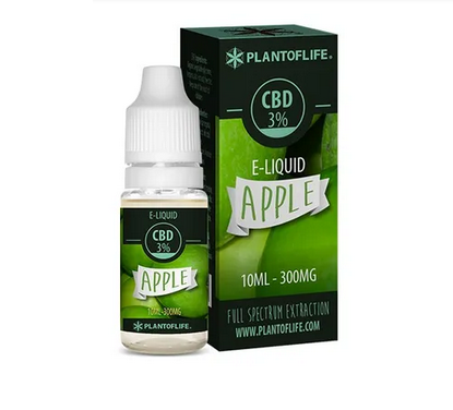 E-Líquido 10ml com 3% de CBD Maçã Plant of Life - Para cigarros electrónicos/vapes - WeedZone 