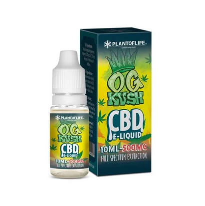 E-Líquido 10ml com 5% de CBD Og Kush Plant of Life - Para cigarros electrónicos/vapes - WeedZone 