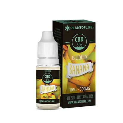 E-Líquido 10ml com 3% de CBD Banana Plant of Life - Para cigarros electrónicos/vapes - WeedZone 